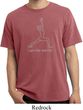 Mens Yoga Shirt Line Warrior Pigment Dyed Tee T-Shirt