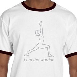 Mens Yoga Shirt Line Warrior Ringer Tee T-Shirt Mens Yoga Shirt Line Warrior Ringer Tee T-Shirt