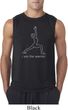 Mens Yoga Shirt Line Warrior Sleeveless Tee T-Shirt