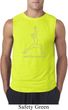Mens Yoga Shirt Line Warrior Sleeveless Tee T-Shirt