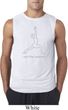 Mens Yoga Shirt Line Warrior Sleeveless Tee T-Shirt