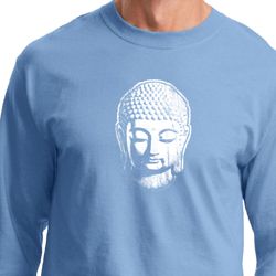 Mens Yoga Shirt Little Buddha Head Long Sleeve Tee T-Shirt