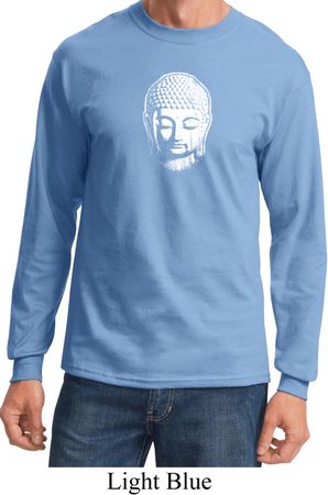 Mens Yoga Shirt Little Buddha Head Long Sleeve Tee T-Shirt