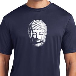 Mens Yoga Shirt Little Buddha Head Moisture Wicking Tee T-Shirt