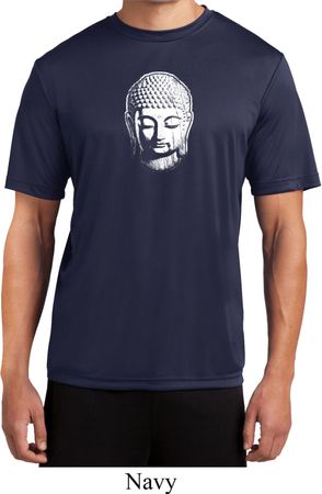 Mens Yoga Shirt Little Buddha Head Moisture Wicking Tee T-Shirt