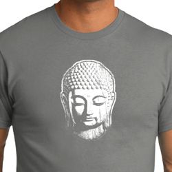 Mens Yoga Shirt Little Buddha Head Organic Tee T-Shirt