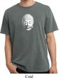 Mens Yoga Shirt Little Buddha Head Pigment Dyed Tee T-Shirt
