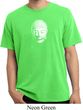 Mens Yoga Shirt Little Buddha Head Pigment Dyed Tee T-Shirt