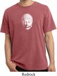 Mens Yoga Shirt Little Buddha Head Pigment Dyed Tee T-Shirt
