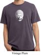 Mens Yoga Shirt Little Buddha Head Pigment Dyed Tee T-Shirt