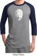 Mens Yoga Shirt Little Buddha Head Raglan Tee T-Shirt