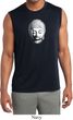 Mens Yoga Shirt Little Buddha Head Sleeveless Moisture Wicking Tee