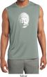 Mens Yoga Shirt Little Buddha Head Sleeveless Moisture Wicking Tee