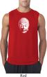Mens Yoga Shirt Little Buddha Head Sleeveless Tee T-Shirt