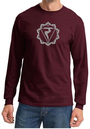 Mens Yoga Shirt Manipura Chakra Meditation Long Sleeve Shirt