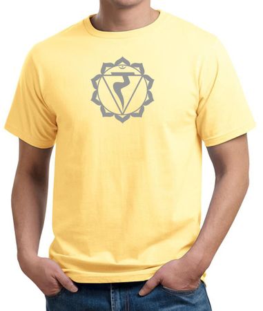 Mens Yoga Shirt Manipura Chakra Meditation Organic T-shirt