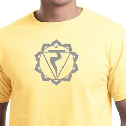 Mens Yoga Shirt Manipura Chakra Meditation Organic T-shirt