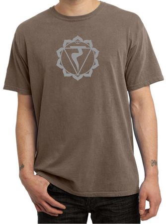 Mens Yoga Shirt Manipura Chakra Meditation Pigment Dyed T-shirt