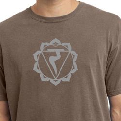 Mens Yoga Shirt Manipura Chakra Meditation Pigment Dyed T-shirt