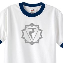Mens Yoga Shirt Manipura Chakra Meditation Ringer Shirt