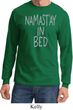 Mens Yoga Shirt Namastay In Bed Long Sleeve Tee T-Shirt