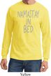 Mens Yoga Shirt Namastay In Bed Long Sleeve Tee T-Shirt