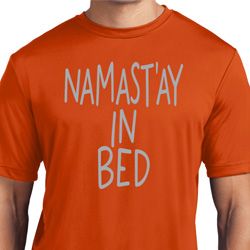 Mens Yoga Shirt Namastay In Bed Moisture Wicking Tee