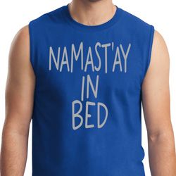 Mens Yoga Shirt Namastay In Bed Muscle Tee T-Shirt