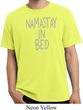Mens Yoga Shirt Namastay In Bed Pigment Dyed Tee T-Shirt