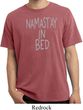 Mens Yoga Shirt Namastay In Bed Pigment Dyed Tee T-Shirt