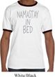 Mens Yoga Shirt Namastay In Bed Ringer Tee T-Shirt
