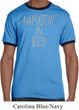 Mens Yoga Shirt Namastay In Bed Ringer Tee T-Shirt