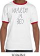 Mens Yoga Shirt Namastay In Bed Ringer Tee T-Shirt