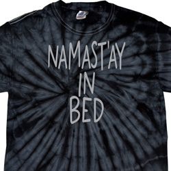 Mens Yoga Shirt Namastay In Bed Spider Tie Dye Tee T-shirt