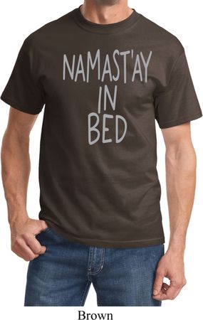Mens Yoga Shirt Namastay In Bed Tee T-Shirt