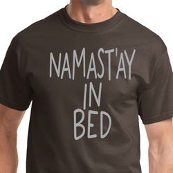 Mens Yoga Shirt Namastay In Bed Tee T-Shirt