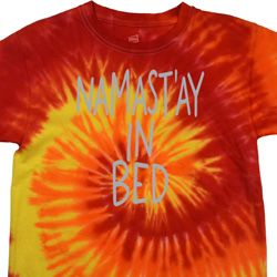 Mens Yoga Shirt Namastay In Bed Tie Dye Tee T-shirt