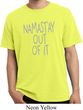 Mens Yoga Shirt Namastay Out Of It Pigment Dyed Tee T-Shirt