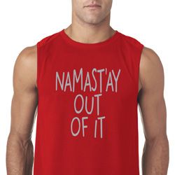 Mens Yoga Shirt Namastay Out Of It Sleeveless Tee T-Shirt Mens Yoga Shirt Namastay Out Of It Sleeveless Tee T-Shirt