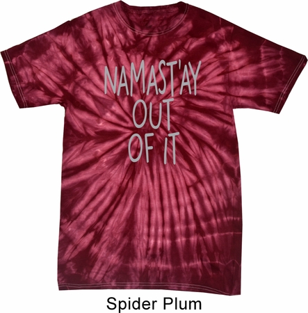 Mens Yoga Shirt Namastay Out Of It Spider Tie Dye Tee T-shirt