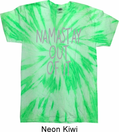 Mens Yoga Shirt Namastay Out Of It Twist Tie Dye Tee T-shirt