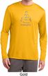 Mens Yoga Shirt Namaste Lotus Pose Dry Wicking Long Sleeve T-Shirt