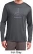 Mens Yoga Shirt Namaste Lotus Pose Dry Wicking Long Sleeve T-Shirt