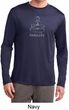 Mens Yoga Shirt Namaste Lotus Pose Dry Wicking Long Sleeve T-Shirt