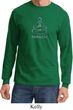 Mens Yoga Shirt Namaste Lotus Pose Long Sleeve Tee T-Shirt