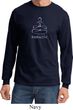 Mens Yoga Shirt Namaste Lotus Pose Long Sleeve Tee T-Shirt