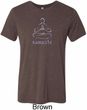 Mens Yoga Shirt Namaste Lotus Pose Tri Blend Crewneck Tee T-Shirt
