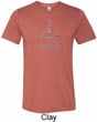 Mens Yoga Shirt Namaste Lotus Pose Tri Blend Crewneck Tee T-Shirt