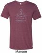 Mens Yoga Shirt Namaste Lotus Pose Tri Blend Crewneck Tee T-Shirt