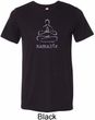 Mens Yoga Shirt Namaste Lotus Pose Tri Blend Crewneck Tee T-Shirt